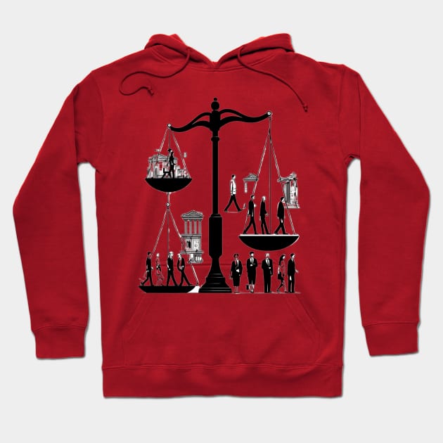 Justice For ALL Hoodie by www.TheAiCollective.art